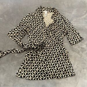 DVF Jillianna wrap top y2k vintage 3437